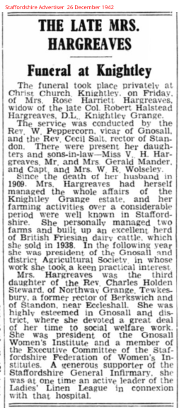 Staffordshire Advertiser  26 December 1942